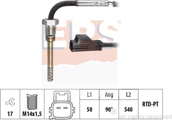 MDR EPS-1220 089 - Sensor, exhaust gas temperature autospares.lv