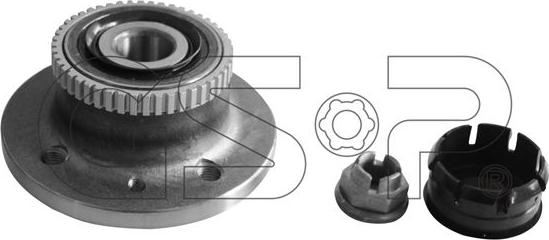 MDR GSP-9225044K - Wheel hub, bearing Kit autospares.lv