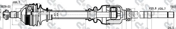 MDR GSP-245153 - Drive Shaft autospares.lv