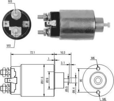 Meat & Doria 46094 - Solenoid Switch, starter autospares.lv