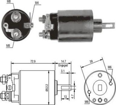 Meat & Doria 46055 - Solenoid Switch, starter autospares.lv