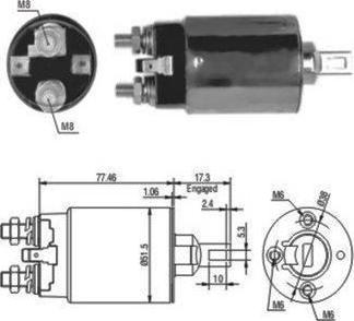 Meat & Doria 46057 - Solenoid Switch, starter autospares.lv