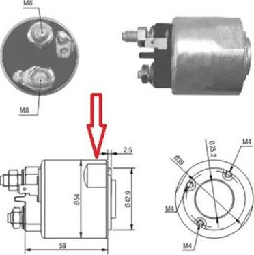 Meat & Doria 46086 - Solenoid Switch, starter autospares.lv