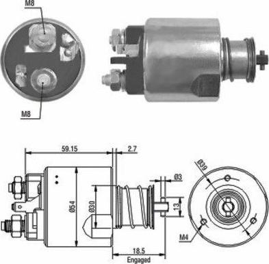 Meat & Doria 46087 - Solenoid Switch, starter autospares.lv