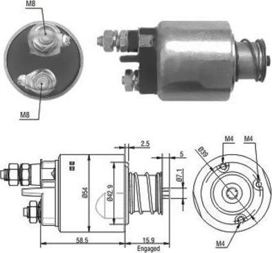 Meat & Doria 46020 - Solenoid Switch, starter autospares.lv