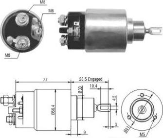 Meat & Doria 46028 - Solenoid Switch, starter autospares.lv