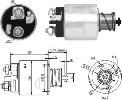 Meat & Doria 46168 - Solenoid Switch, starter autospares.lv