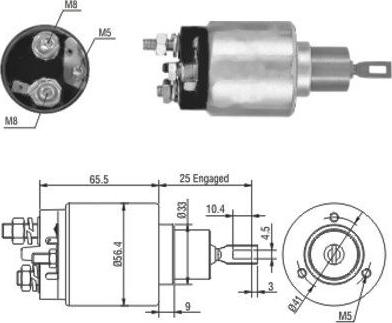 Meat & Doria 46103 - Solenoid Switch, starter autospares.lv