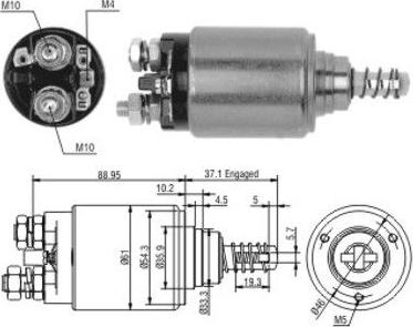 Meat & Doria 46116 - Solenoid Switch, starter autospares.lv