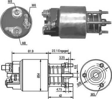 Meat & Doria 46110 - Solenoid Switch, starter autospares.lv