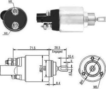 Meat & Doria 46181 - Solenoid Switch, starter autospares.lv