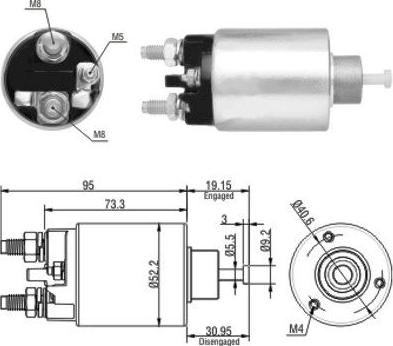 Meat & Doria 46133 - Solenoid Switch, starter autospares.lv