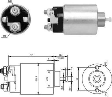 Meat & Doria 46178 - Solenoid Switch, starter autospares.lv