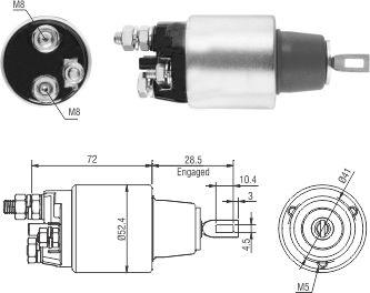 Meat & Doria 46286 - Solenoid Switch, starter autospares.lv