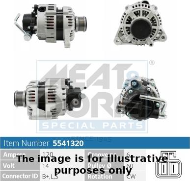 Meat & Doria 5541320G - Alternator autospares.lv