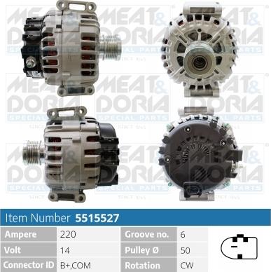 Meat & Doria 5515527 - Alternator autospares.lv