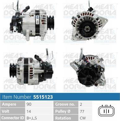 Meat & Doria 5515123 - Alternator autospares.lv