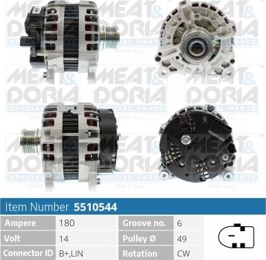 Meat & Doria 5510544 - Alternator autospares.lv