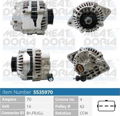 Meat & Doria 5535970 - Alternator autospares.lv