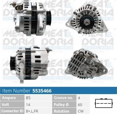 Meat & Doria 5535466 - Alternator autospares.lv