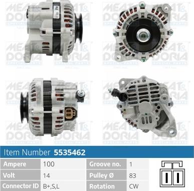 Meat & Doria 5535462 - Alternator autospares.lv