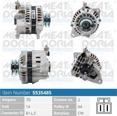 Meat & Doria 5535485 - Alternator autospares.lv