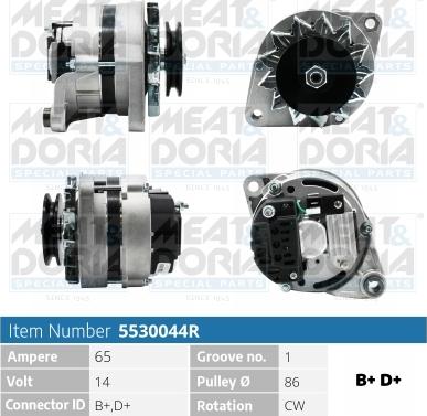 Meat & Doria 5530044R - Alternator autospares.lv