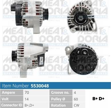 Meat & Doria 5530048 - Alternator autospares.lv