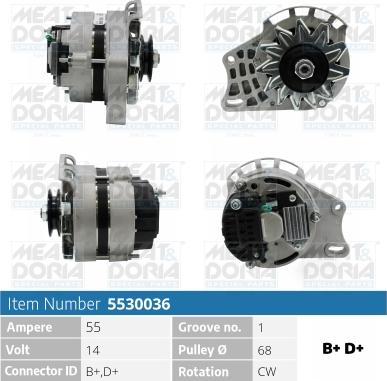 Meat & Doria 5530036 - Alternator autospares.lv