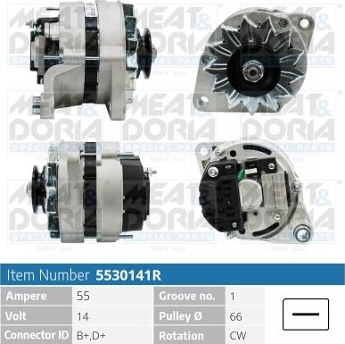 Meat & Doria 5530141R - Alternator autospares.lv