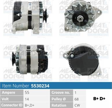 Meat & Doria 5530234 - Alternator autospares.lv