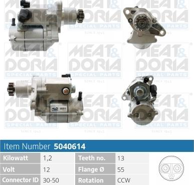 Meat & Doria 5040614 - Starter autospares.lv