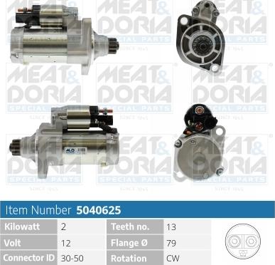 Meat & Doria 5040625 - Starter autospares.lv