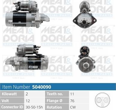 Meat & Doria 5040090 - Starter autospares.lv