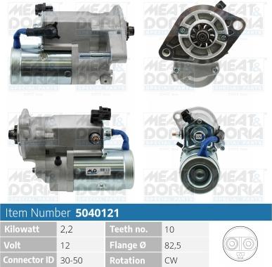 Meat & Doria 5040121 - Starter autospares.lv