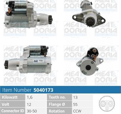 Meat & Doria 5040173 - Starter autospares.lv