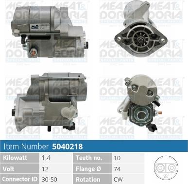 Meat & Doria 5040218 - Starter autospares.lv