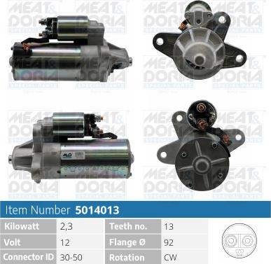 Meat & Doria 5014013 - Starter autospares.lv