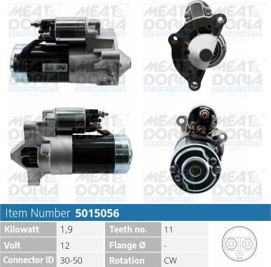 Meat & Doria 5015905 - Starter autospares.lv