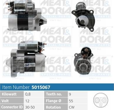 Meat & Doria 5015067 - Starter autospares.lv