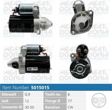 Meat & Doria 5015015 - Starter autospares.lv