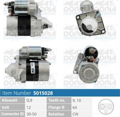 Meat & Doria 5015028 - Starter autospares.lv