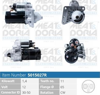 Meat & Doria 5015027R - Starter autospares.lv