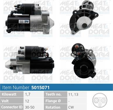 Meat & Doria 5015071 - Starter autospares.lv