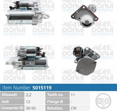 Meat & Doria 5015119 - Starter autospares.lv