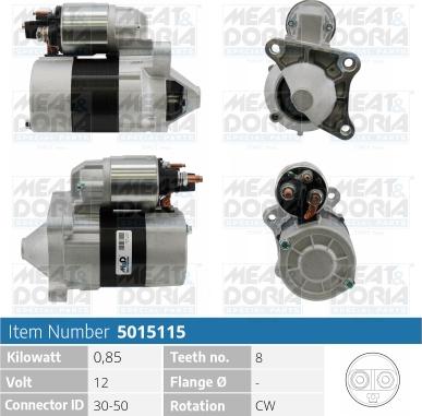 Meat & Doria 5015115 - Starter autospares.lv