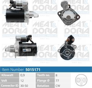 Meat & Doria 5015171 - Starter autospares.lv