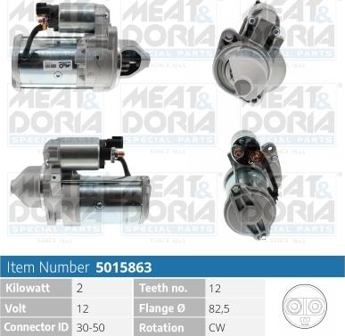 Meat & Doria 5015863 - Starter autospares.lv