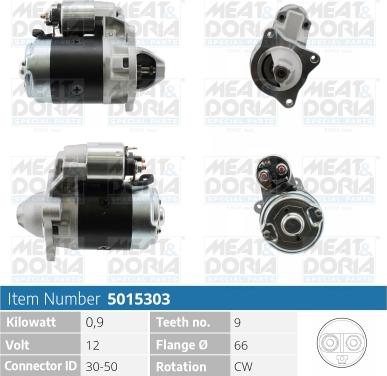 Meat & Doria 5015303 - Starter autospares.lv