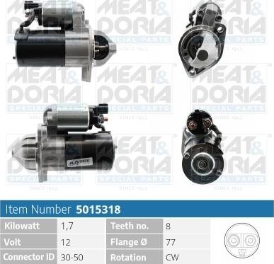 Meat & Doria 5015318 - Starter autospares.lv